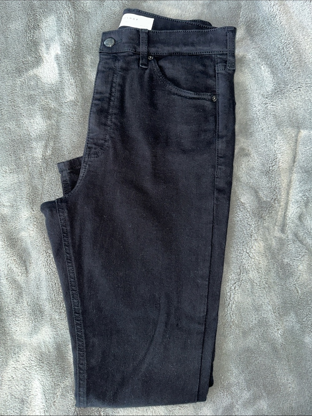 Topshop Black Skinny High-Rise Jeans